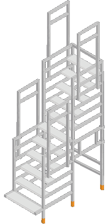 Escalier de chantier droit